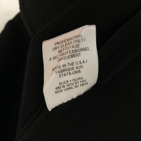 Alice + Olivia Dress Peplum Cap Sleeve Black Size 8 - Picture 10 of 10